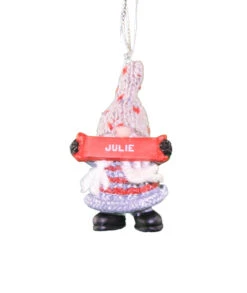 Personalized Gnome Ornament (Letters J-P) - Julie
