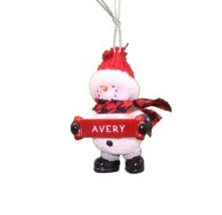 Cozy Snowman Ornament (Letters A - F) - -Country Christmas Loft Shop ps7758xwgmwddxsv0fdd