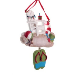 Kurt Adler Beach Chair With Sandals Ornament