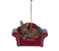 Kurt Adler Cat On Red Sofa Ornament - -Country Christmas Loft Shop qjg6tvrtdh0aj8l3yiq3
