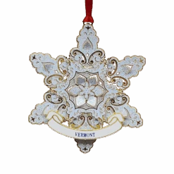 Sparkling Snowflake Collectible Brass Ornament