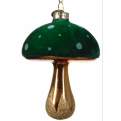Gold Stem Glass Mushroom Ornament - -Country Christmas Loft Shop qno7odwsjy9r7qawggt4
