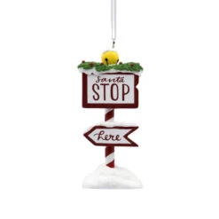 Hallmark Santa Stop Here Sign Ornament -Country Christmas Loft Shop qpkhdwkuvbrc9aq3zb9z