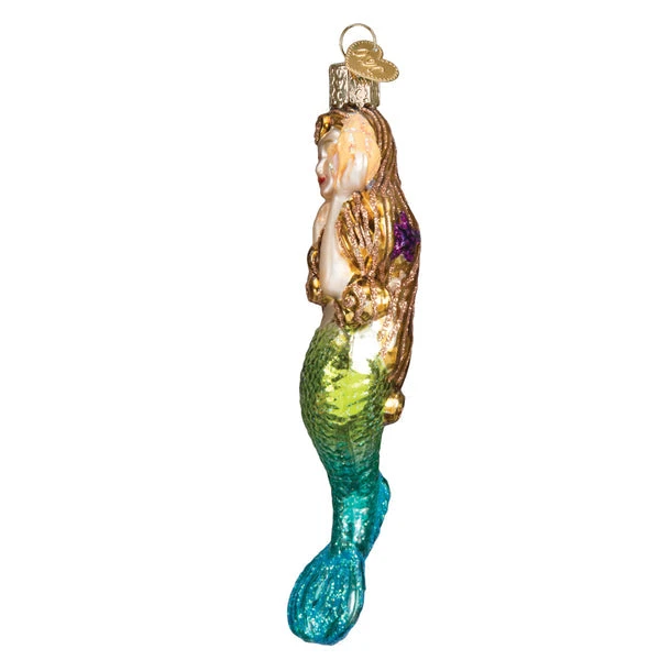 Mermaid Glass Ornament 3 Mermaid Glass Ornament - Image 3