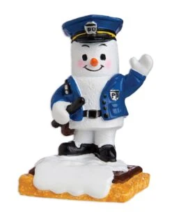 Marshmallow Police Officer Ornament