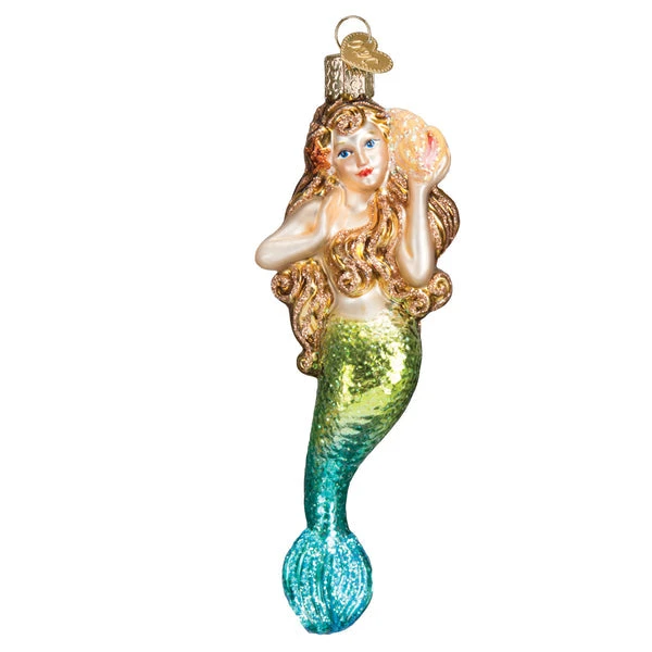 Mermaid Glass Ornament 1 Mermaid Glass Ornament