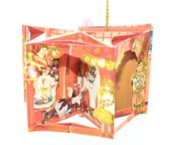 Popup Mini Book German Ornament - Red