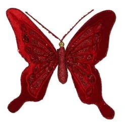 Velvet Red Butterfly Clip -Country Christmas Loft Shop rhvv8qeuipgfhmyuhidb