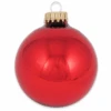 Christmas By Krebs 2 5/8 Glass Balls - Gold Caps - Christmas Red - 8 Pack