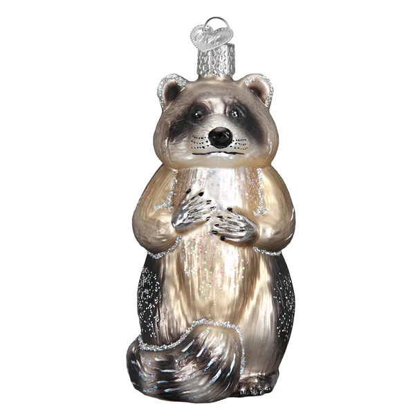 Racoon Glass Ornament 1 Racoon Glass Ornament