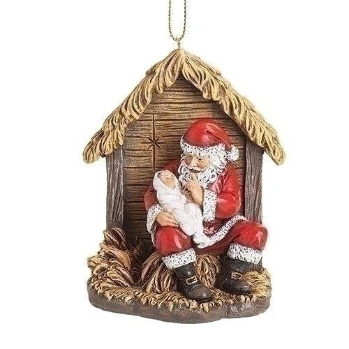 Roman Hush Baby Jesus - Santa With Christ Child Ornament 2 Roman Hush Baby Jesus - Santa With Christ Child Ornament - Image 2