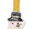 Snowman Sequined Ornament With Vermont Ribbon Hanger