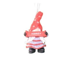 Personalized Gnome Ornament (Letters A-I) - Audrey