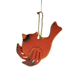 Wooden Cardinal Ornament - Style 4