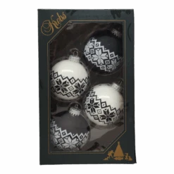 Krebs Value Glass Ornament 4 Pack - Nordic Snowflakes