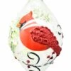 Teardrop Glass Ball Ornament With Cardinal Scene