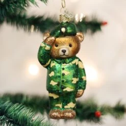 Army Bear Glass Ornament -Country Christmas Loft Shop sjgg7b6yu8sxqnb9w4tf