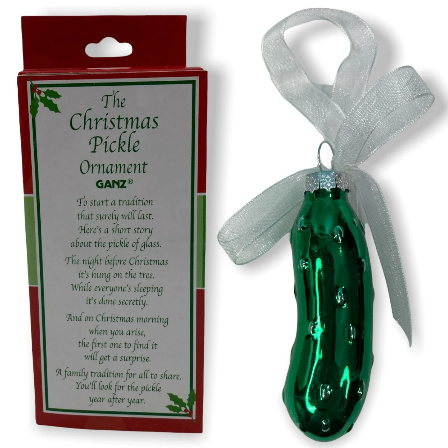 Christmas Pickle Ornament In Window Gift Box 2 Christmas Pickle Ornament In Window Gift Box - Image 2