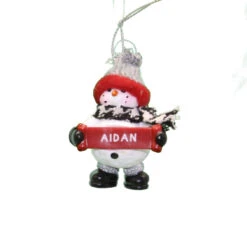 Cozy Snowman Ornament (Letters A - F) - -Country Christmas Loft Shop smpslp2iazo2pnbadesx
