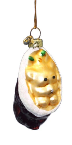 Kurt Adler 3 Inch Boxed Glass Ornament - Teddy In A Bag