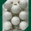 Porcelain White 2 5/8" (67mm) Glass Ball - 8 Piece Set