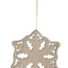 Laser Cut Wood Snowflake Ornament - Style 6