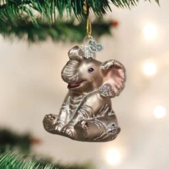 Old World Christmas Little Elephant Glass Blown Ornament -Country Christmas Loft Shop syvhms2nlonh2p3g4rno