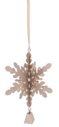 Snowflake With Round Tips And Bell Ornament