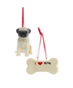 Kurt Adler I Love My Pug With Dog Bone Ornaments -Country Christmas Loft Shop t7muq6qxjtjlgvwcyncz