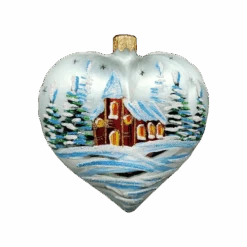 Country Heart Ornament - White Base