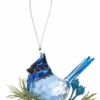 Acrylic Krystal Blue Jay Ornament