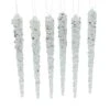 Kurt Adler Glittered Icicles Ornaments, 6-Piece Box Set