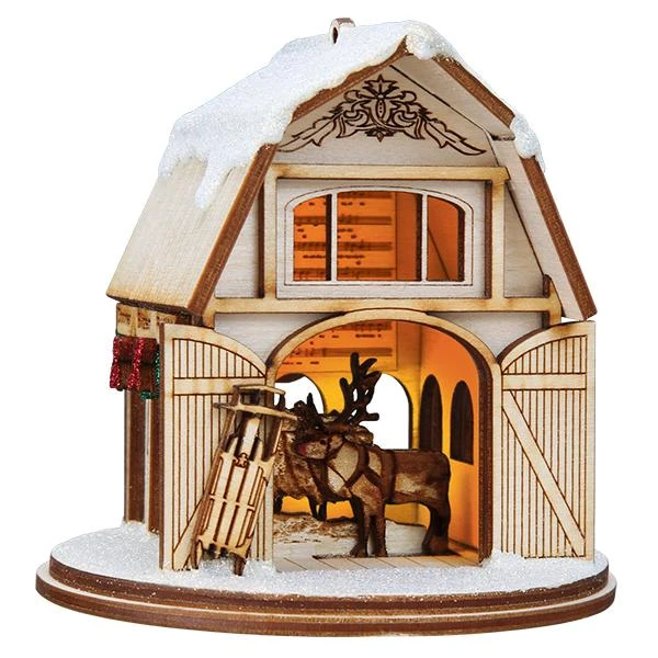 Santas Reindeer Barn Ginger Cottage Collection 1 Santas Reindeer Barn Ginger Cottage Collection