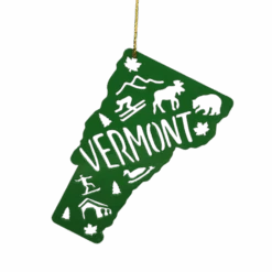 Cutout Metal Vermont Ornament