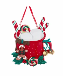 Kurt Adler Cocoa Mug With Marshmallows Ornament - Family Of 2