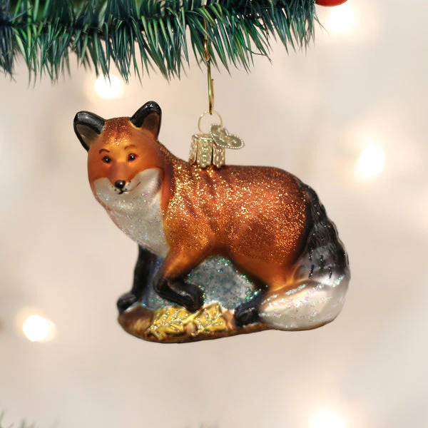 Red Fox Glass Ornament 4 Red Fox Glass Ornament - Image 4