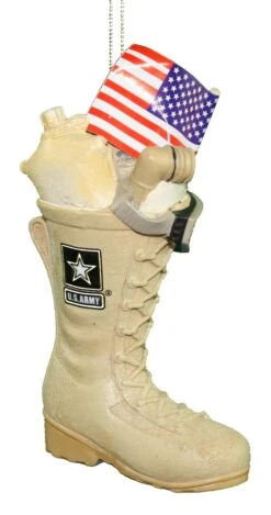 Kurt Adler Army Boot With Usa Flag Ornament -Country Christmas Loft Shop twvvx6qly4gdxkzajd4u