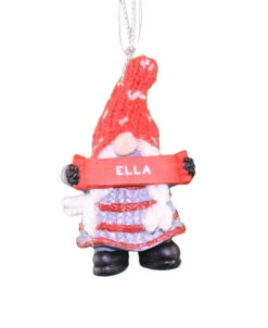 Personalized Gnome Ornament (Letters A-I) - Ella