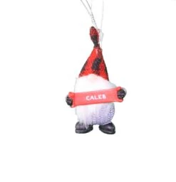 Personalized Gnome Ornament (Letters A-I) - Caleb