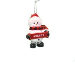 Cozy Snowman Ornament (Letters A - F) - -Country Christmas Loft Shop u8v2tpf58ggtzhudvoa5