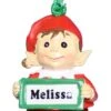 Elf Bell Ornament With Name - Melissa