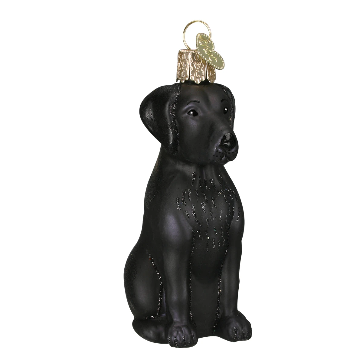 Black Labrador Glass Ornament 1 Black Labrador Glass Ornament