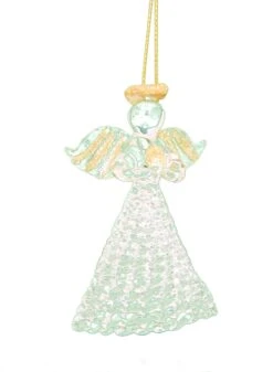 Kurt Adler Spunglass Ornament - Gold Angel Praying