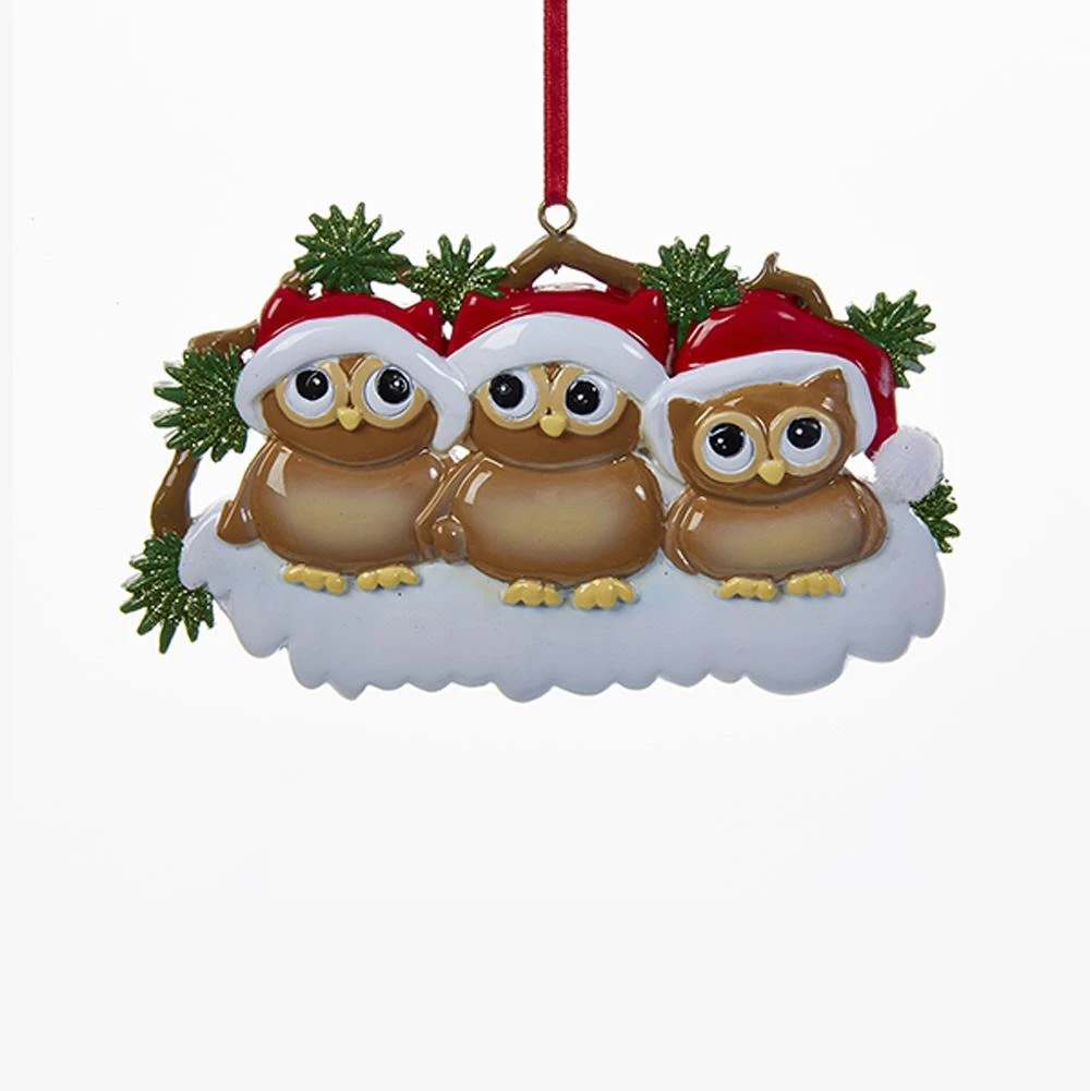 Kurt Adler Owl Family Of 3 Ornament For Personalization 1 Kurt Adler Owl Family Of 3 Ornament For Personalization