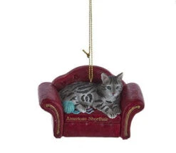 Kurt Adler Cat On Red Sofa Ornament - -Country Christmas Loft Shop utjb2cfdw8fgewrvc2va