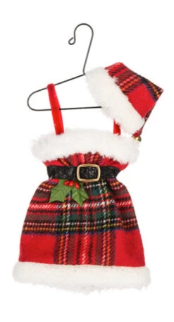 Christmas Plaid Outfits On Hanger Ornament - -Country Christmas Loft Shop uvw4gvnguihikajiybvu