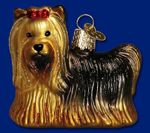 Old World Christmas Yorkie Glass Blown Ornament 4 Old World Christmas Yorkie Glass Blown Ornament - Image 4