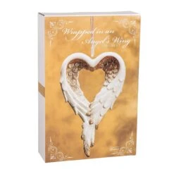 Roman Wrapped In Angel's Wings Heart Gilded Porcelain Ornament -Country Christmas Loft Shop v5c6sggxmuugmxyz4rhf