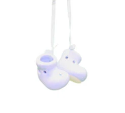 Roman Baby's First Christmas Porcelain Booties Ornament -