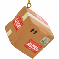 Damaged Delivery Package Christmas Ornaments